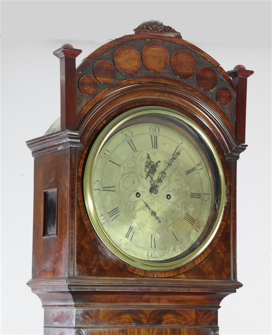 Early 19th century mahogany eight day longcase clock(-)